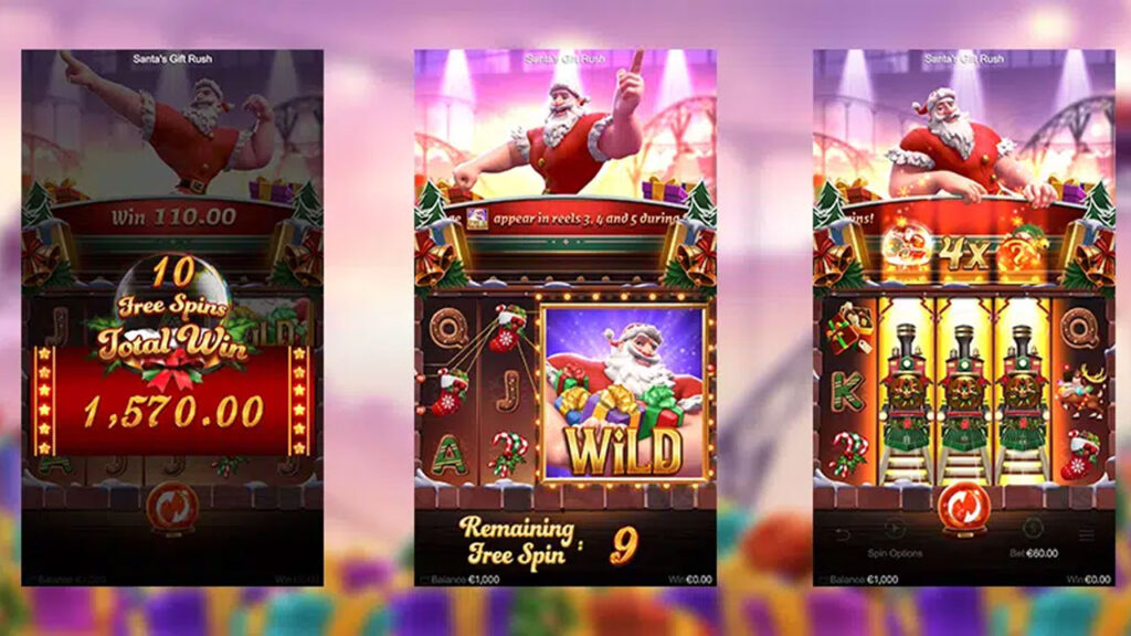 santa's gift rush สล็อตซานต้า จากค่าย PGSLOT